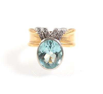 Aquamarinring ca. 4 ct - Schmuck Onlineauktion