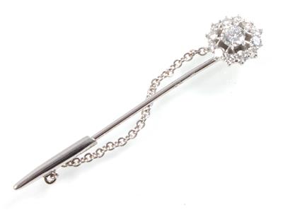 Brillantanstecknadel zus. ca. 0,60 ct - Jewellery