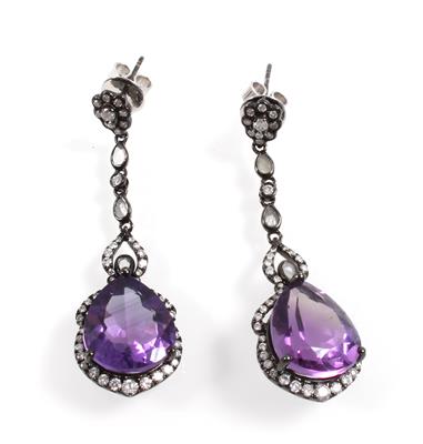 Amethystohrgehänge zus. 12,31 ct - Gioielli