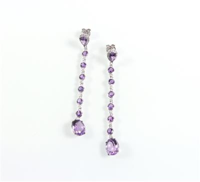 Brillant Amethystohrsteckgehänge - Jewellery