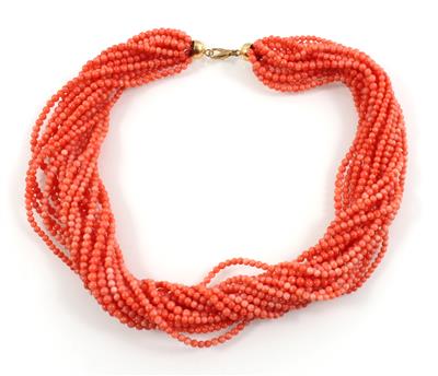 Korallenhalskette - Schmuck Onlineauktion