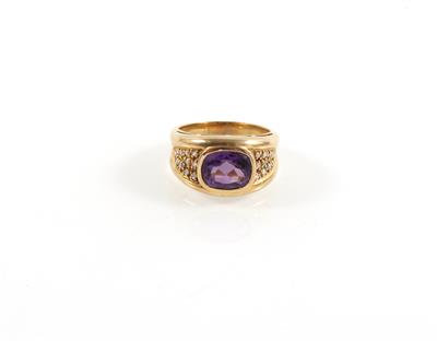 Brillant Amethystring - Schmuck Onlineauktion