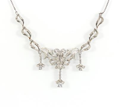 Diamantcollier zus. ca. 1,60 ct - Klenoty