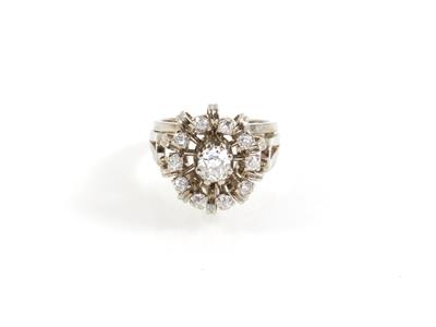 Diamantdamenring zus. ca. 1,00 ct - Gioielli