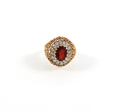 Granat Diamantring - Gioielli