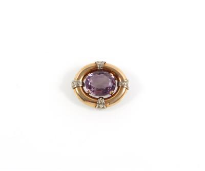 Amethystbrosche - Jewellery