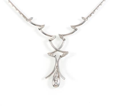 Diamantcollier zus. ca. 0,60 ct - Klenoty