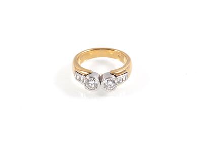 Diamantdamenring zus. ca. 0,90 ct - Klenoty