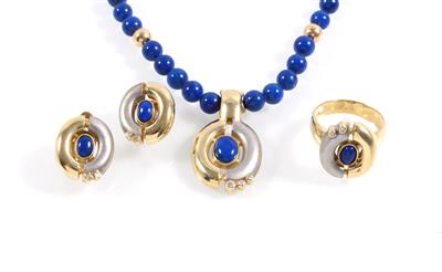 Lapislazuli Damenschmuckgarnitur - Schmuck Onlineauktion