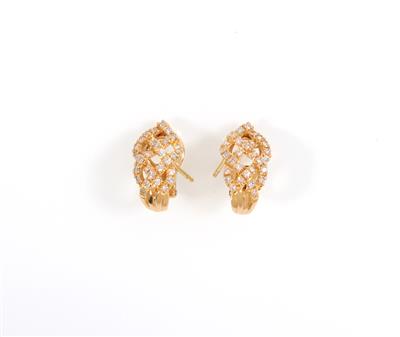 Achtkantdiamantohrclips zus. ca. 1 ct - Jewellery