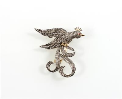 Brillantbrosche Vogel zus. ca.3 ct - Schmuck Onlineauktion