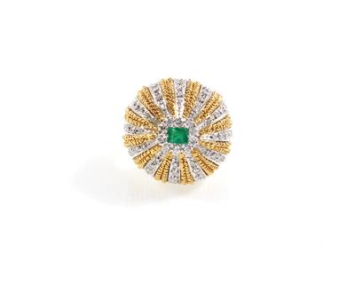Diamant Smaragdring - Schmuck Onlineauktion
