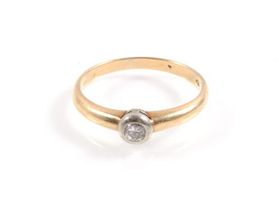 Brillantsolitärring ca. 0,10 ct - Schmuck Onlineauktion