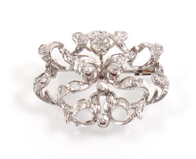 Diamantbrosche zus. ca. 1,10 ct - Jewellery