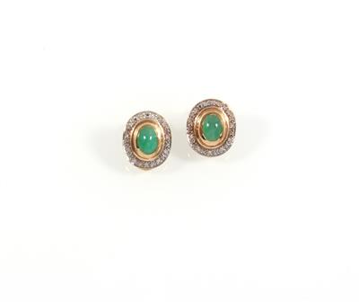 Smaragd Diamantohrclips - Jewellery
