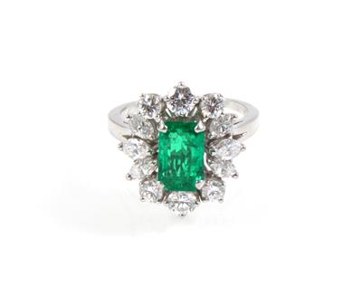 Diamant Smaragdring - Schmuck Onlineauktion