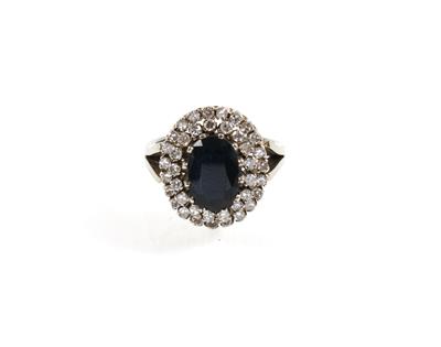 Diamant Saphirring - Schmuck Onlineauktion
