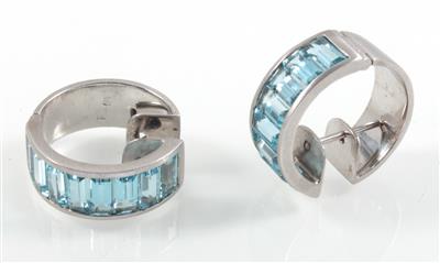 Aquamarincreolen zus. 5,16 ct - Klenoty