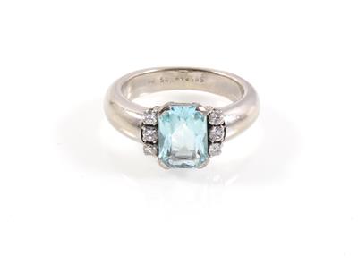 Brillant Aquamarinring - Schmuck Onlineauktion