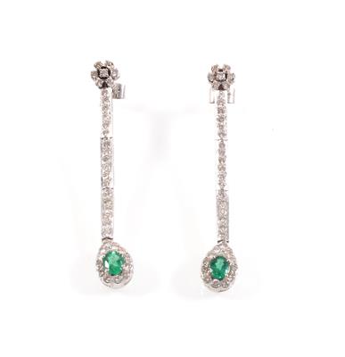 Brillant Smaragdohrgehänge - Jewellery