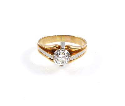 Altschliffbrillantsolitär ca.1 ct - Schmuck Onlineauktion