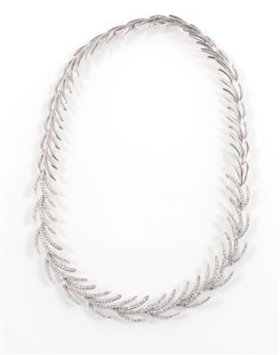 Brillantcollier zus. 6,65 ct - Klenoty