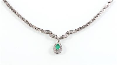 Brillant Smaragdcollier - Schmuck online auction