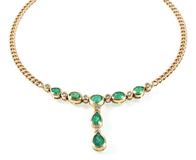 Brillant Smaragdcollier - Jewellery