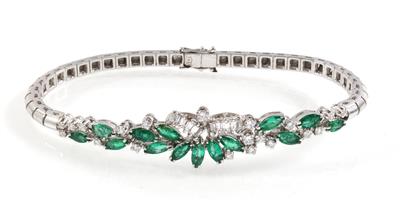 Diamant Smaragdarmkette - Jewellery