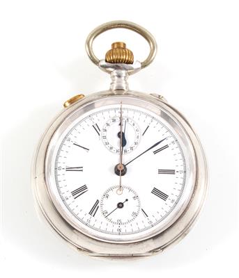 Herrentaschenuhr mit Rattrapante Chronograph - Schmuck online auction