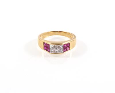 Princessdiamant Rubinring - Gioielli