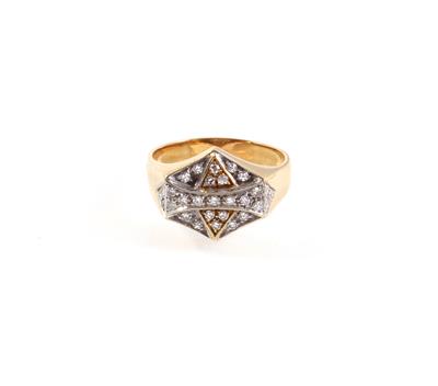 Achtkantdiamantring zus. ca. 0,45 ct - Schmuck online auction