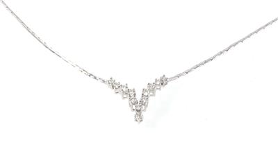 Brillantcollier zus. ca. 0,60 ct - Gioielli