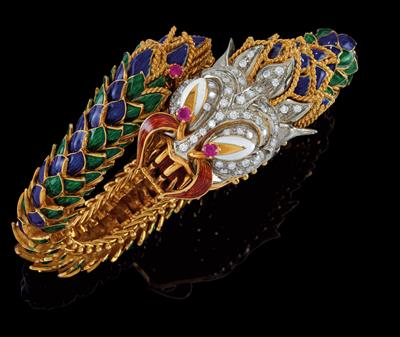 Brillant Rubinarmband Drache - Klenoty