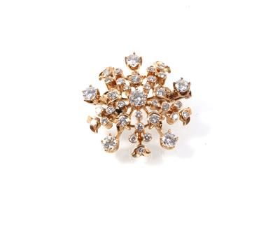 Brillantbrosche zus. ca. 1,50 ct - Jewellery