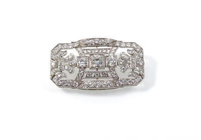 Diamantbrosche zus. ca. 4 ct - Schmuck Muttertag-Special online auction