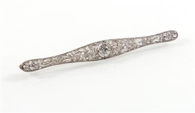 Art Deco Diamantstabbrosche zus. ca. 0,95 ct - Jewellery