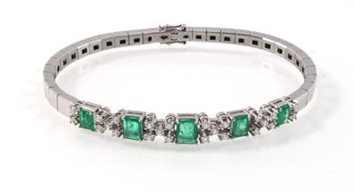 Brillant Smaragdarmkette - Jewellery