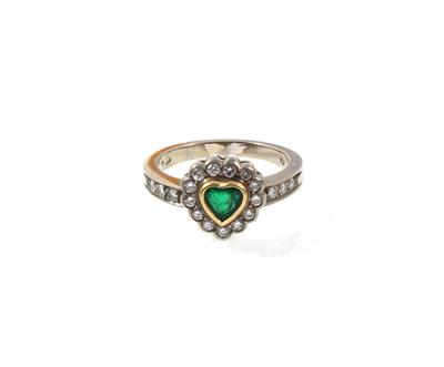 Brillant-Smaragddamenring - Jewellery