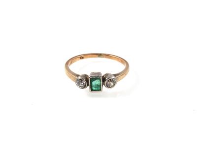 Diamant Smaragdring - Schmuck