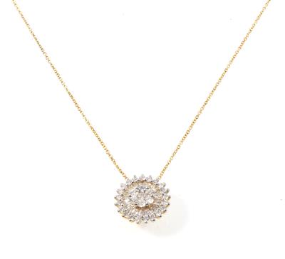 Diamantcollier zus. 0,45 ct - Klenoty