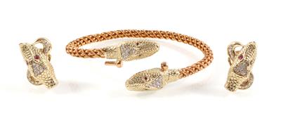 Brillantgarnitur Schlangen zus. ca. 0,70 ct - Jewellery