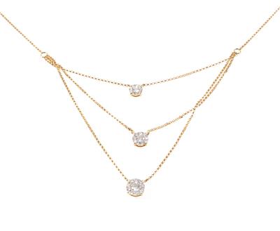 Diamantcollier zus. 0,95 ct - Jewellery