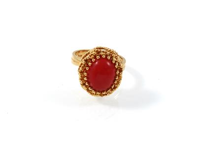 Korallen Ring - Schmuck