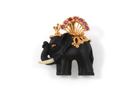 Rubinanhänger "Elefant" - Gioielli