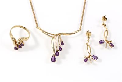 Brillant Amethystschmuckgarnitur - Jewellery