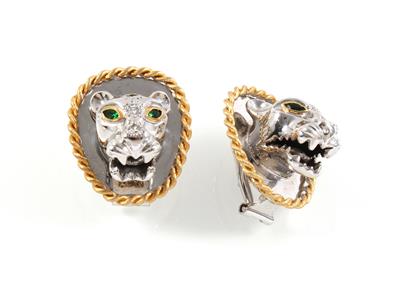 Brillant Granatohrclips - Jewellery