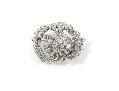 Brillant Diamantbrosche zus. ca. 8 ct - Schmuck