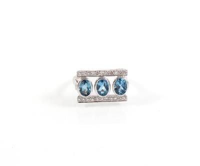 Brillant Aquamarinring - Sommerauktion Schmuck