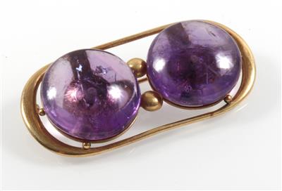 Amethystbrosche - Jewellery